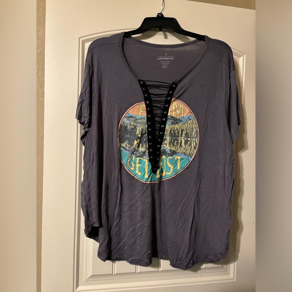 Lovesick Lace Up Tee